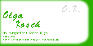 olga kosch business card